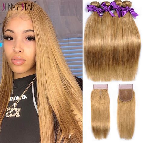 Double Weft Hair Extension Makes Strong Structure. . Blonde bundles